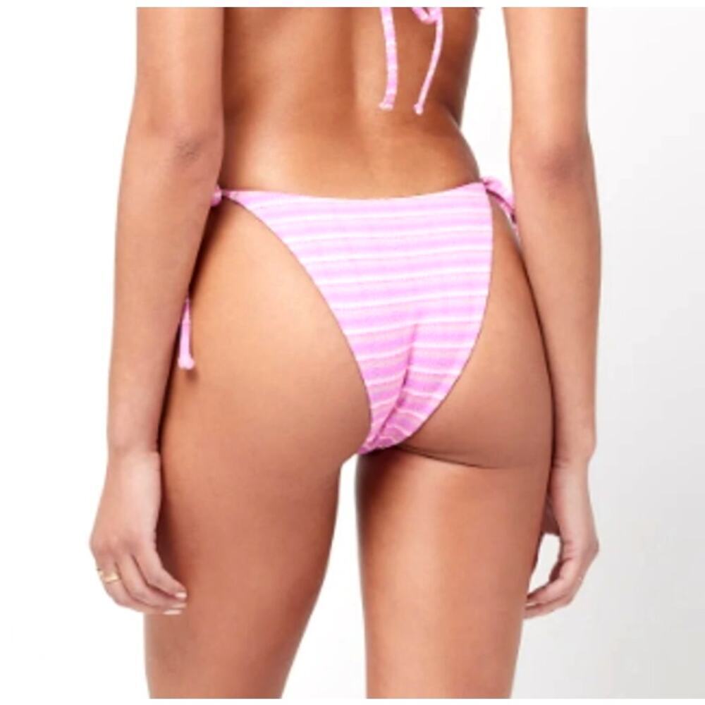 L*Space Electric Pique Stripe Lennox Bikini Bottom XL - Picture 5 of 9
